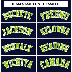 Navy Neon Green-White Varsity Full-Snap Letterman Jacket 3