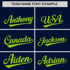 Navy Neon Green Wind Mark Graffiti Pattern Baseball Jersey 3