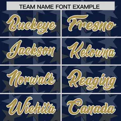 Navy Old Gold All Star Graffiti Pattern Football Jersey 3