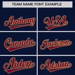 Navy Old Gold Baroque Style Baseball Jersey 3
