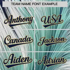 Navy Old Gold Fluid Feather Graffiti Baseball Jersey 3