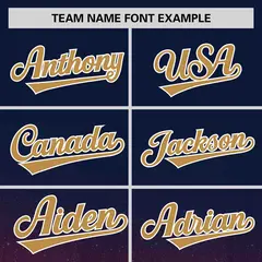 Navy Old Gold Gradient Sparkle-Effect Baseball Jersey 3