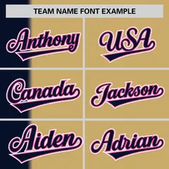 Navy Old Gold Gradient Stripe Two-Button Softball Jersey 3