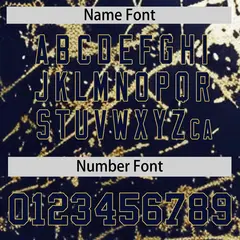 Navy Old Gold Shiny Gold Cracked Texture Baseball Jersey 5