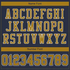 Navy Old Gold-White Classic Mesh Authentic Football Jersey 3