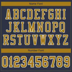 Navy Old Gold-White Classic Mesh Authentic Football Jersey 3
