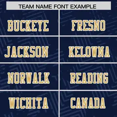 Navy Old Gold-White Graffiti Line Authentic Football Jersey 3