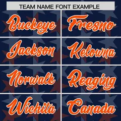 Navy Orange All Star Graffiti Pattern Football Jersey 3
