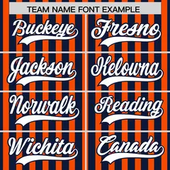Navy Orange American Flag Graffiti Baseball Jersey 3