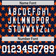 Navy Orange American Flag Graffiti Baseball Jersey 4