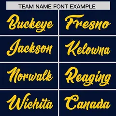 Navy Orange and Gold Sides Gradient Fashion Football Jersey 3