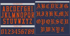 Navy Orange Classic Authentic Baseball Jersey 3