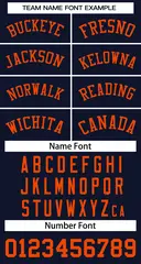 Navy Orange Classic Basketball Jersey 3