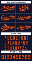 Navy Orange Classic Basketball Jersey 3