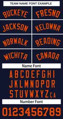 Navy Orange Classic Basketball Jersey 2