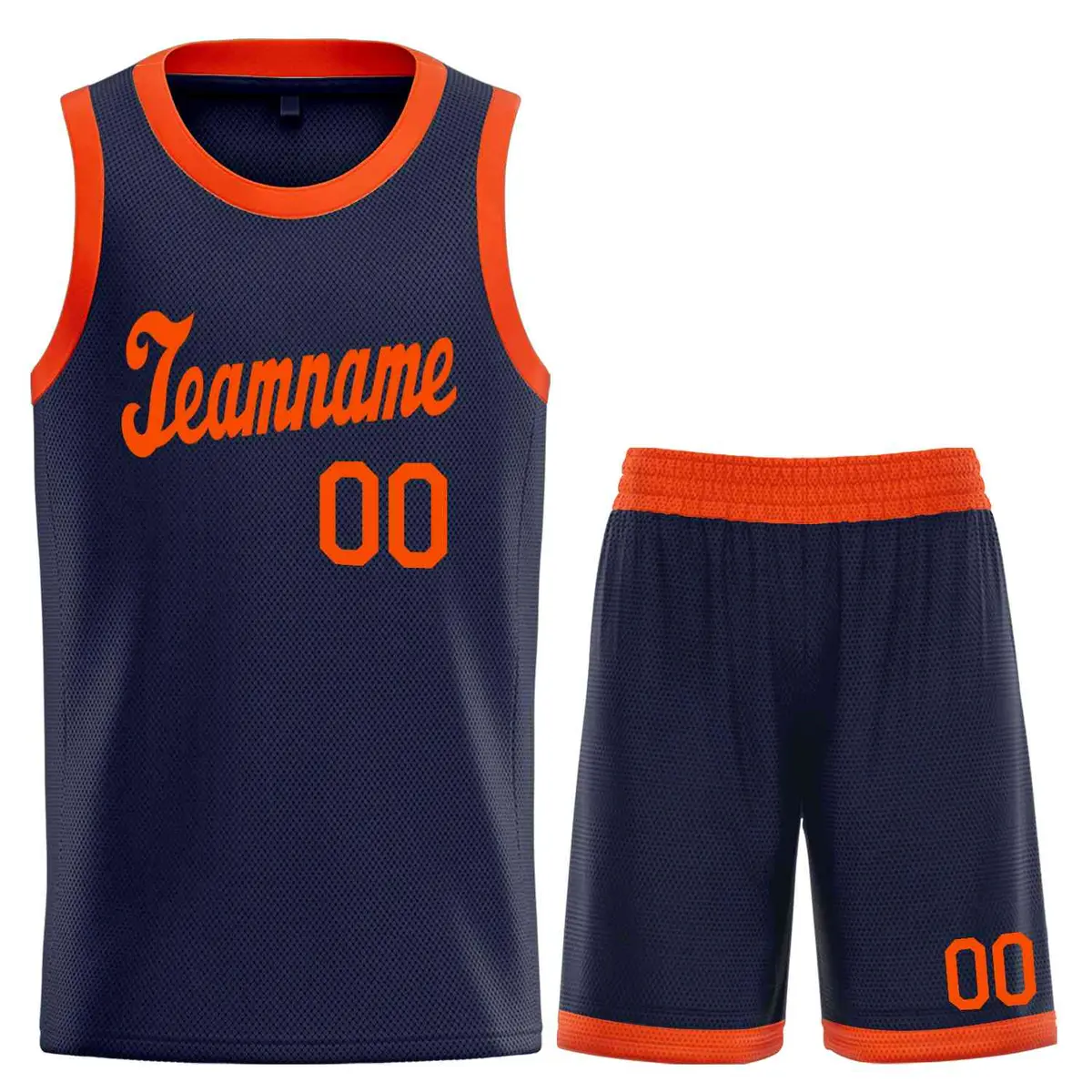 Navy Orange Classic Team Sports Basketball Jersey