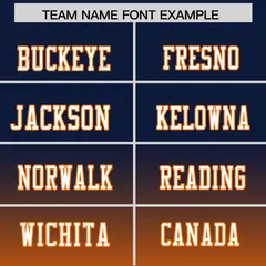 Navy Orange Gradient Fashion Authentic Football Jersey 3