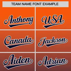 Navy Orange Gradient Full-Snap Varsity Letterman Jacket 3