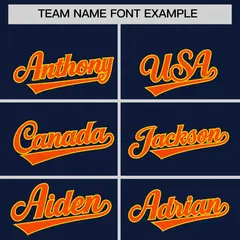 Navy Orange Gradient Letterman Varsity Jacket Hoodie 5