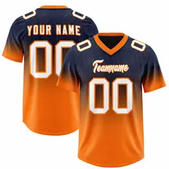 Navy Orange Gradient Outdoor Authentic Football Jersey