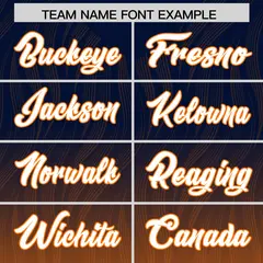 Navy Orange Gradient Outdoor Authentic Football Jersey 3