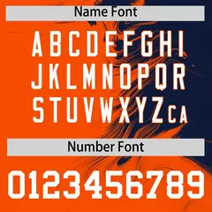 Navy Orange Ink Pattern Authentic Baseball Jersey 4