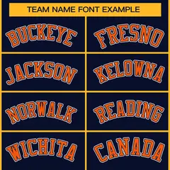 Navy Orange Navy-White Classic Style Hockey Jersey 3