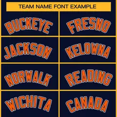 Navy Orange Navy-White Classic Style Hockey Jersey 3