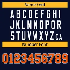 Navy Orange Navy-White Classic Style Hockey Jersey 4