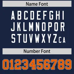 Navy Orange Raglan Sleeves Authentic Football Jersey 4