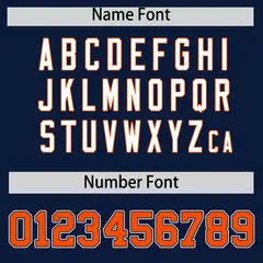 Navy Orange Raglan Sleeves Contrast Baseball Jersey 4
