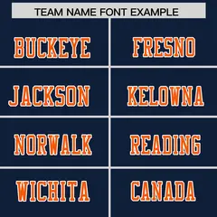 Navy Orange Shoulder Cut Two-Tone Flag Football Jersey 3