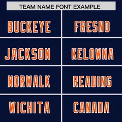 Navy Orange Side Stripe Authentic Football Jersey 3