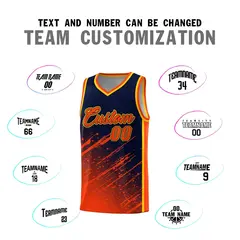 Navy Orange Splash Basketball Kit for Summer Camp 4