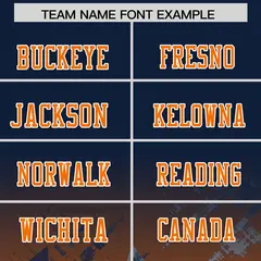 Navy Orange Star Gradient Flag Football Jersey 3