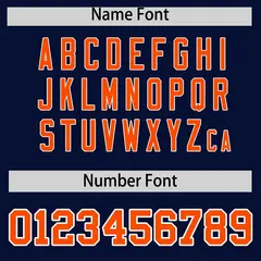 Navy Orange Stripe Animals Graffiti Raglan Baseball Jersey 4