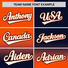 Navy Orange Symmetrical Gradient Authentic Baseball Jersey 3