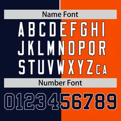 Navy Orange Symmetrical Gradient Authentic Baseball Jersey 4