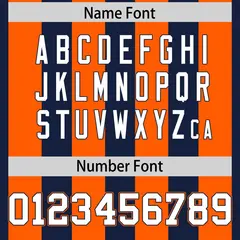Navy Orange Thick Stripe Authentic Football Jersey 4