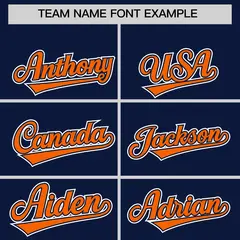 Navy Orange Two Tone Full-Snap Raglan Sleeves Varsity Letterman Jacket Hoodie 5