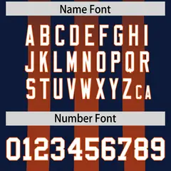 Navy Orange Vertical Fine Stripe Gradient Football Jersey 4