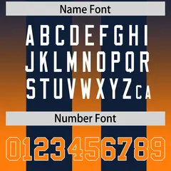 Navy Orange Vertical Gradient Stripe Team Football Jersey 4