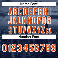 Navy Orange-White Chicago City Skyline Baseball Jersey 4