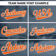 Navy Orange White Chicago City Skyline Varsity Full-Snap Jacket 5