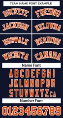 Navy Orange-White Classic Basketball Jersey 2