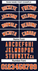 Navy Orange-White Classic Basketball Jersey 2