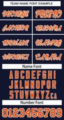 Navy Orange-White Classic Basketball Jersey 3