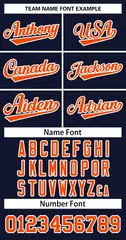 Navy Orange-White Classic Basketball Jersey 3