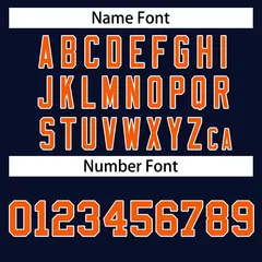 Navy Orange-White Classic Hockey Jersey 4