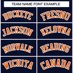 Navy Orange-White Classic Hockey Jersey 3